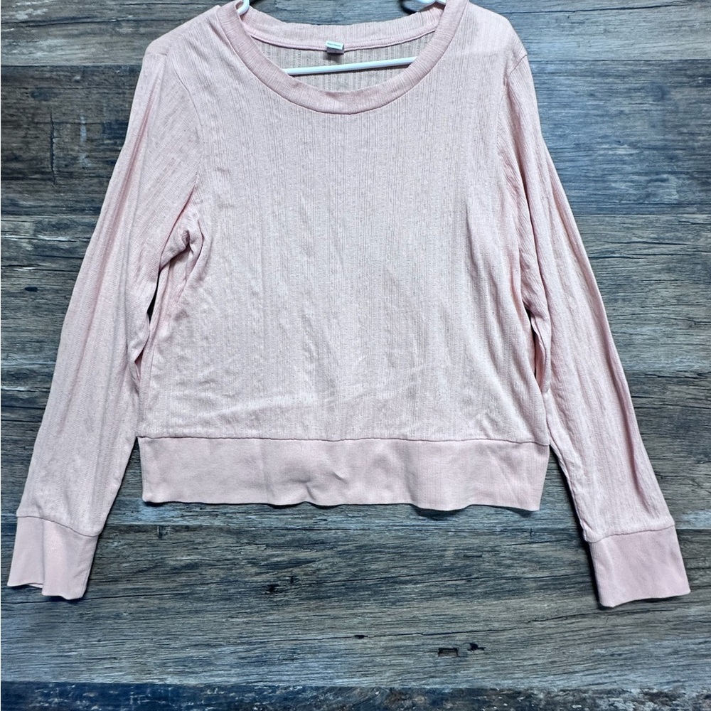 Only‎ Pink Boxy Long Sleeve Shirt